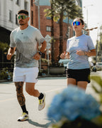 Pantaloneta Running Momentum Blanca - Hombre