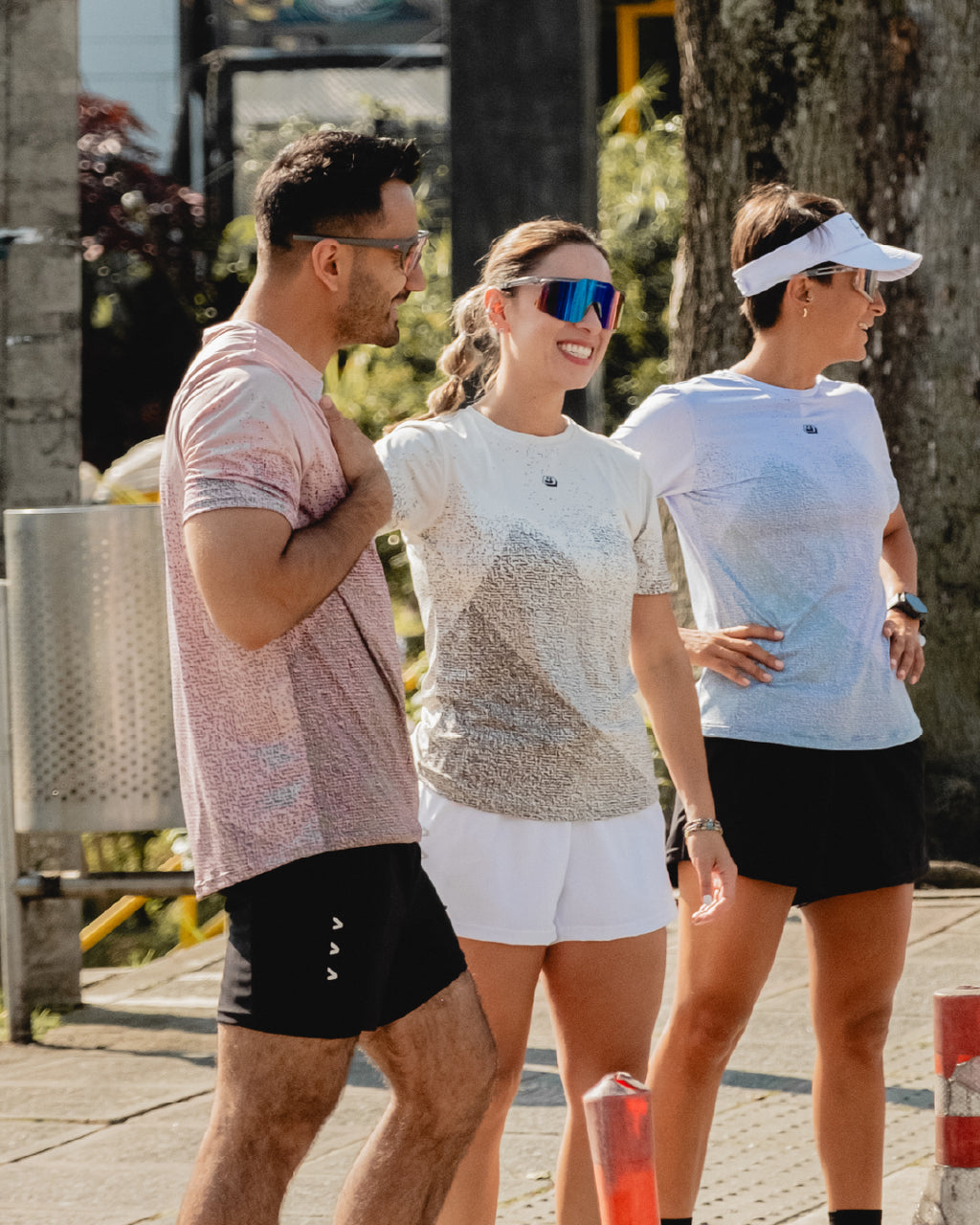 Pantaloneta Running Momentum Blanca - Mujer