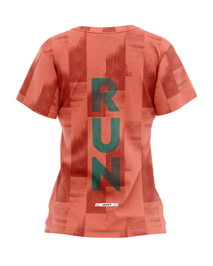 CAMISETA RUNNING MUJER | SALMÓN