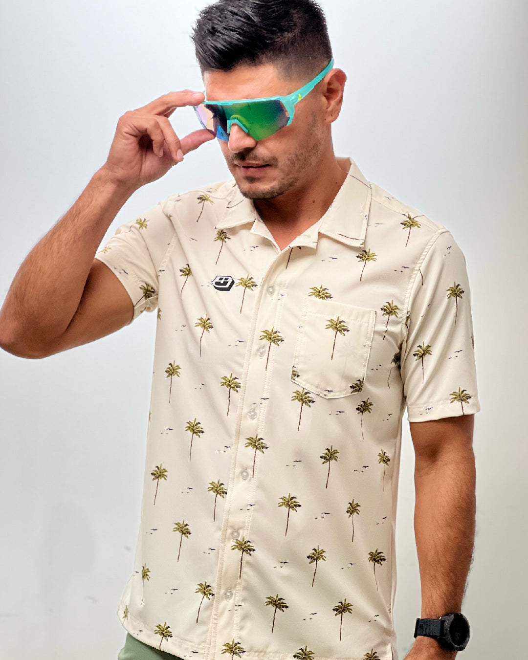 CAMISA PALMS BEIGE | HOMBRE