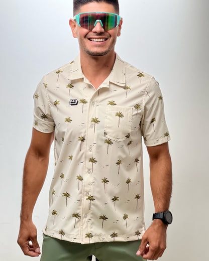 CAMISA PALMS BEIGE | HOMBRE