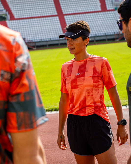 CAMISETA RUNNING MUJER | SALMÓN