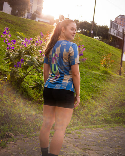 CAMISETA RUNNING MUJER | AZUL