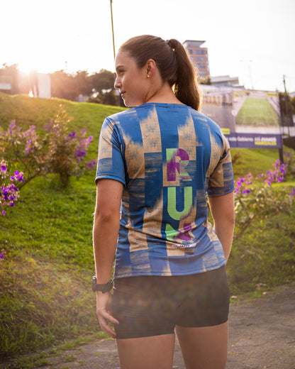 CAMISETA RUNNING MUJER | AZUL