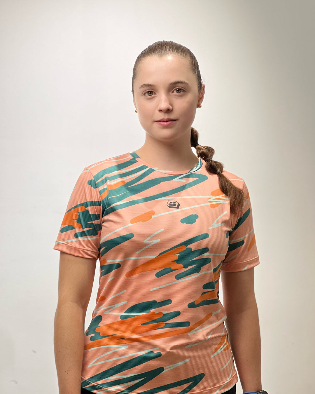 Jersey Graffiti Coral - Mujer