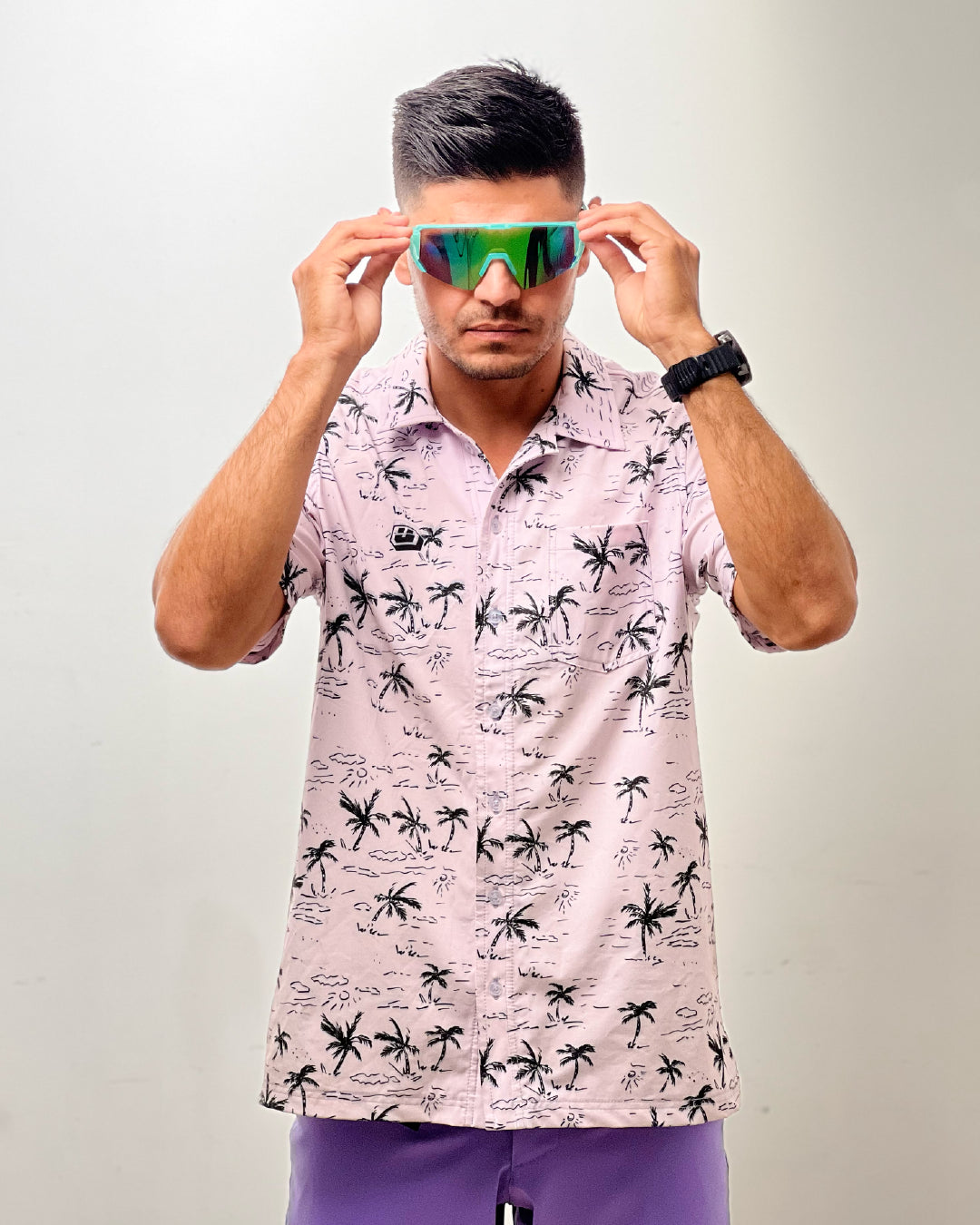 CAMISA PALMS ROSA | HOMBRE