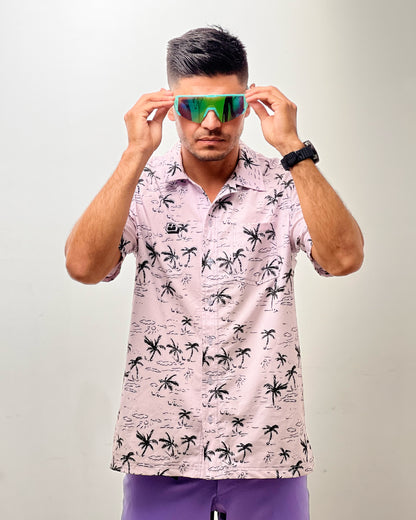 CAMISA PALMS ROSA | HOMBRE