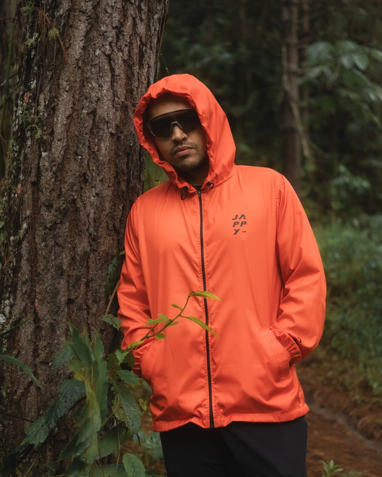 Cortavientos Naranja - Hombre
