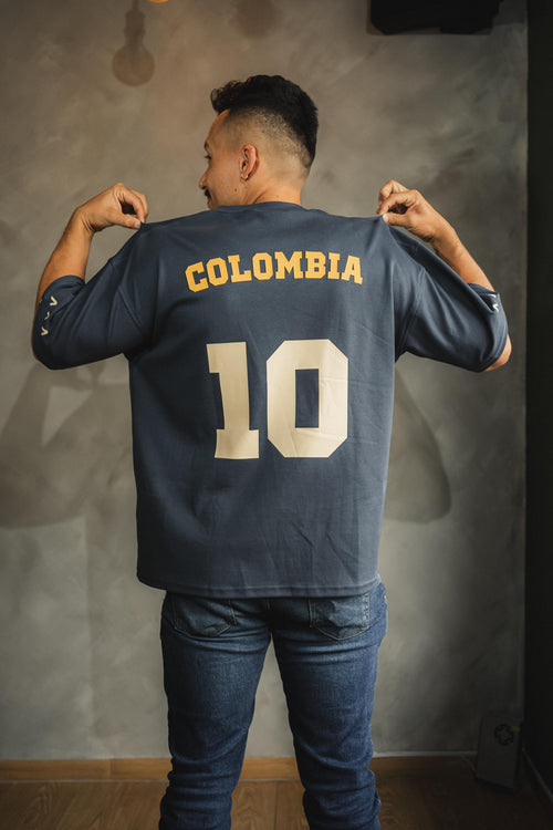 CAMISETA ALGODÓN AZUL