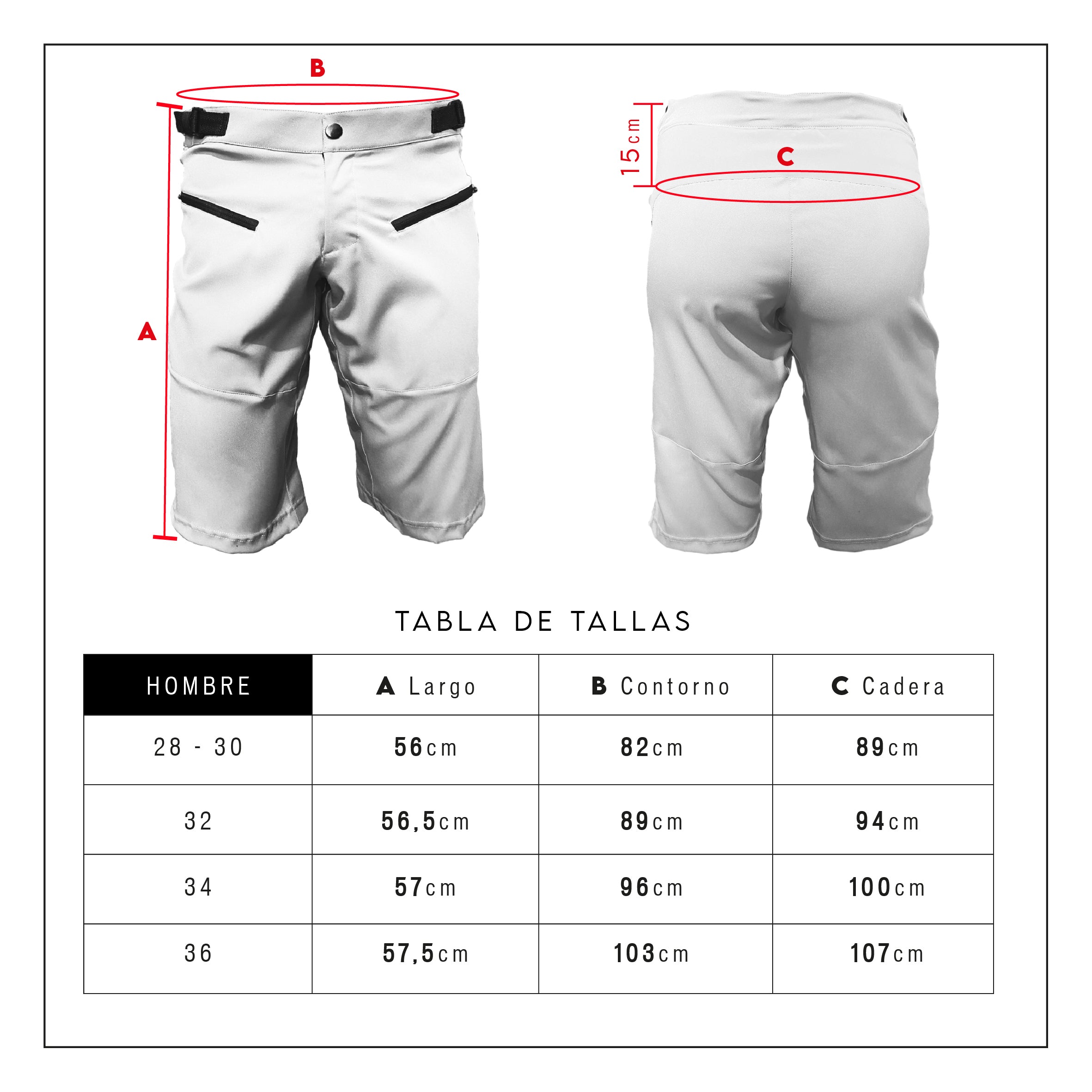Pantaloneta MTB F-UNO Fucsia - Hombre